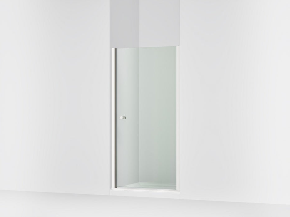 Sterling Finesse 67" H pivot shower door with 1/4"-thick glass - Bright Polished Silver