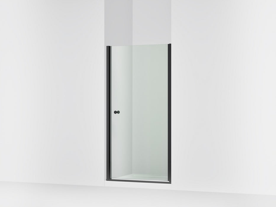 Sterling Finesse 67" H pivot shower door with 1/4"-thick glass - Matte Black