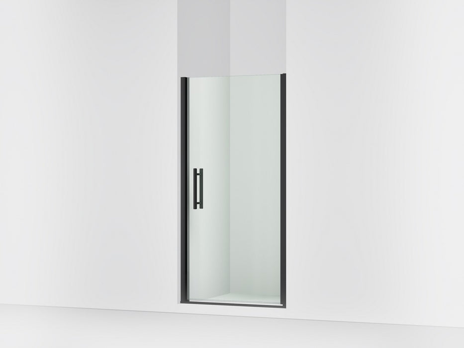 Sterling Finesse Peak 67" H pivot shower door with 5/16"-thick glass - Matte Black
