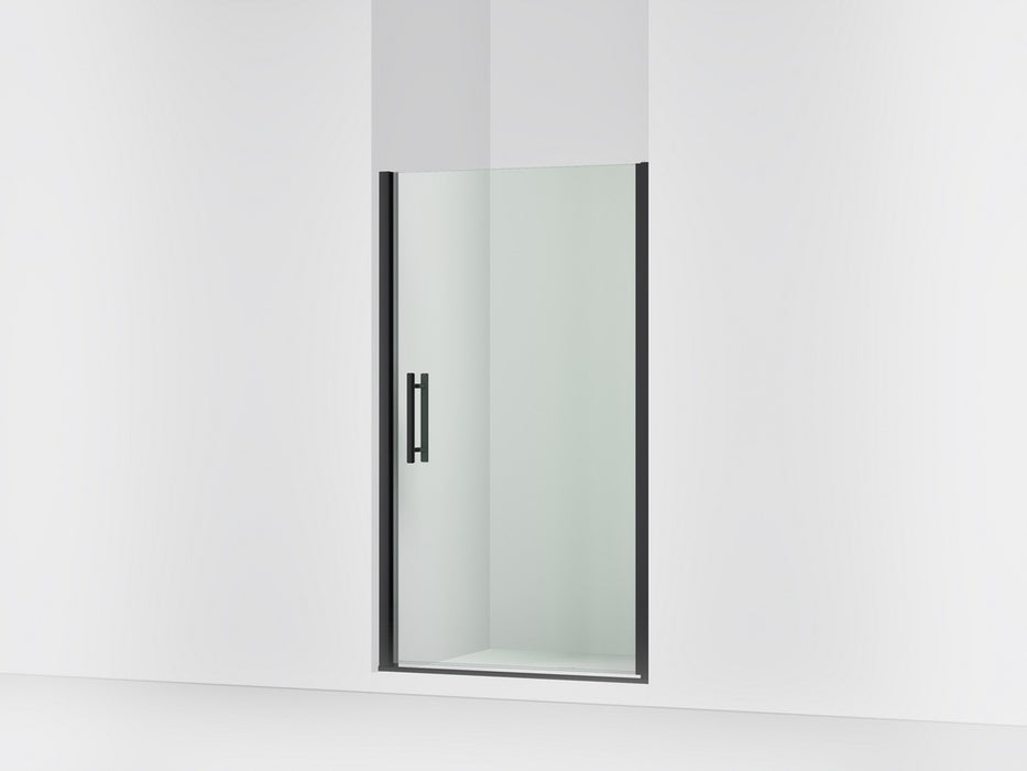 Sterling Finesse Peak 67" H pivot shower door with 5/16"-thick glass - Matte Black