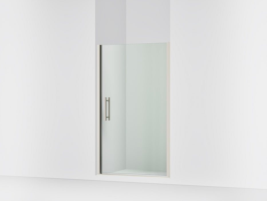 Sterling Finesse Peak 67" H pivot shower door with 5/16"-thick glass - Anodized Brushed Nickel