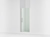 Sterling Finesse 67" H pivot shower door with 1/4"-thick glass - Bright Polished Silver