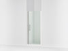 Sterling Finesse 67" H pivot shower door with 1/4"-thick glass - Bright Polished Silver