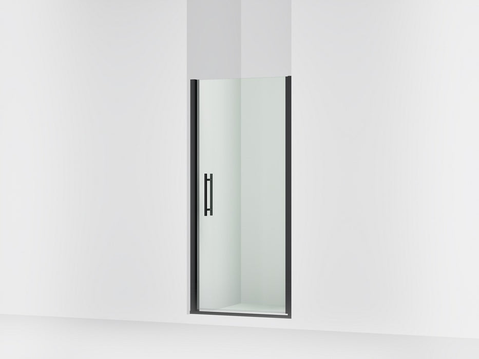 Sterling Finesse 67" H pivot shower door with 1/4"-thick glass - Matte Black