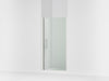 Sterling Finesse 67" H pivot shower door with 1/4"-thick glass - Bright Polished Silver