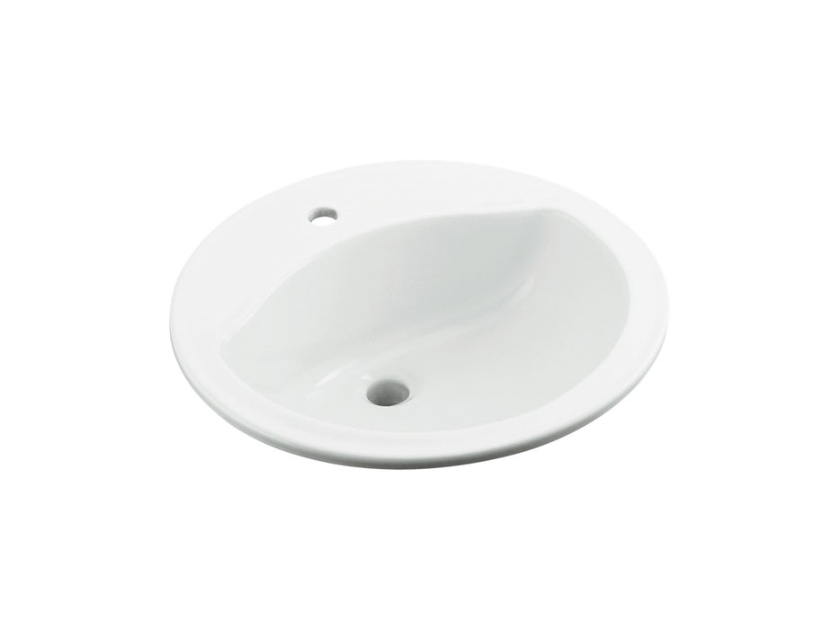 Sterling Modesto 19" round drop-In bathroom sink - White