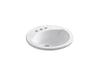 Sterling Modesto 19" round drop-In bathroom sink - White