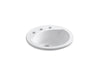 Sterling Modesto 19" round drop-In bathroom sink - White