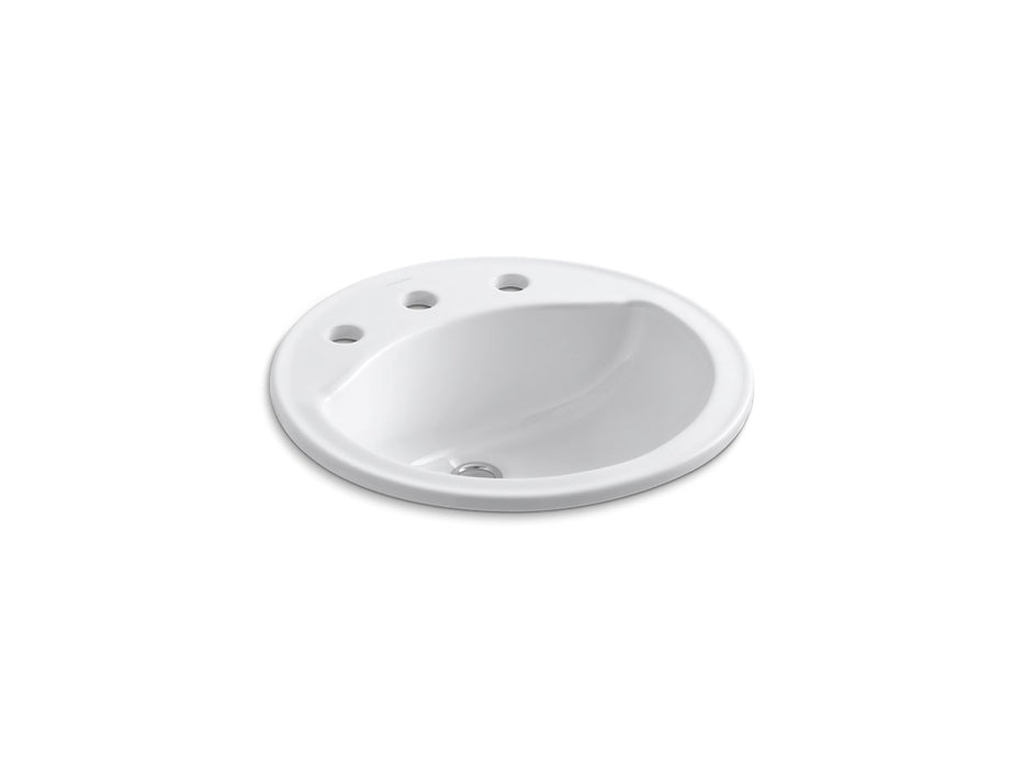 Sterling Modesto 19" round drop-In bathroom sink - White