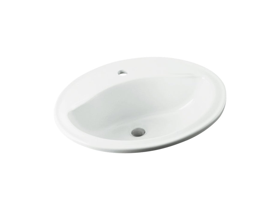 Sterling Sanibel 20" oval drop-in bathroom sink - White