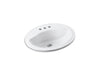 Sterling Sanibel 20" oval drop-in bathroom sink - White