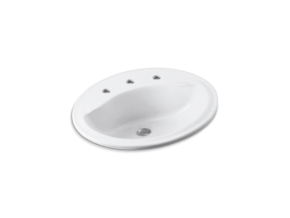 Sterling Sanibel 20" oval drop-in bathroom sink - White
