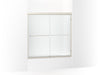 Sterling Finesse Frameless sliding bath door 54-5/8"–59-5/8" W x 57-3/4" H - Nickel