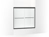 Sterling Finesse Frameless sliding bath door 54-5/8"–59-5/8" W x 55-3/16" H - Matte Black