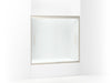 Sterling Finesse Peak 55-1/2" H frameless sliding bath door with 5/16"-thick glass - Nickel