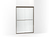 Sterling Finesse Frameless sliding shower door 42-5/8 – 47-5/8" W x 69-3/4" H - Deep Bronze