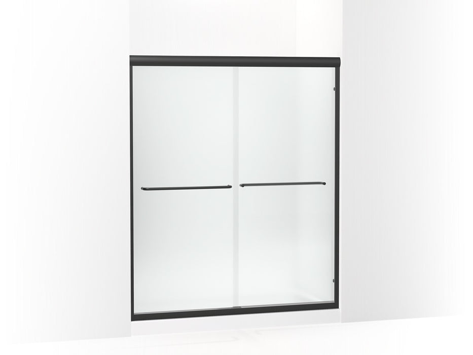 Sterling Finesse Frameless sliding shower door 54-5/8"–59-5/8" W x 69-3/4" H - Matte Black