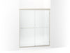 Sterling Finesse Frameless sliding shower door 54-5/8"–59-5/8" W x 69-3/4" H - Nickel