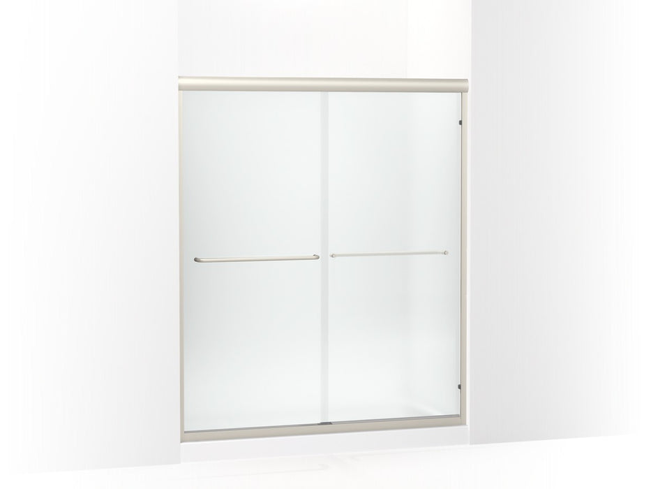 Sterling Finesse Frameless sliding shower door 54-5/8"–59-5/8" W x 69-3/4" H - Nickel