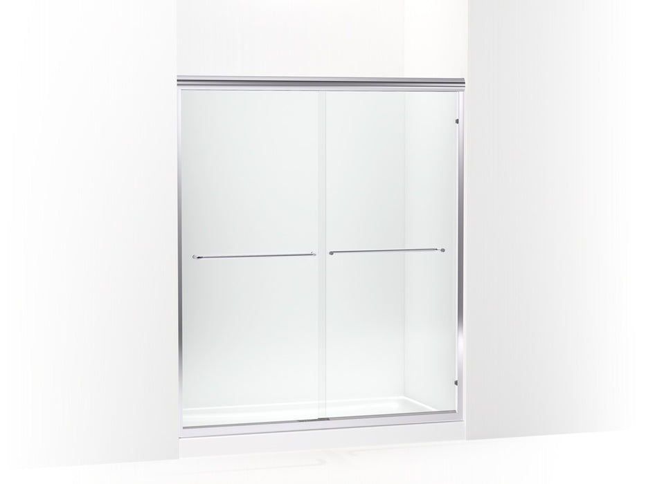 Sterling Finesse Frameless sliding shower door 54-5/8"–59-5/8" W x 69-3/4" H - Silver