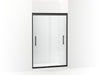 Sterling Finesse Peak Frameless sliding shower door 44-5/8"–47-5/8" W x 70-1/16" H - Matte Black