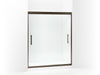 Sterling Finesse Peak Frameless sliding shower door 56-5/8"–59-5/8" W x 70-1/16" H - Deep Bronze