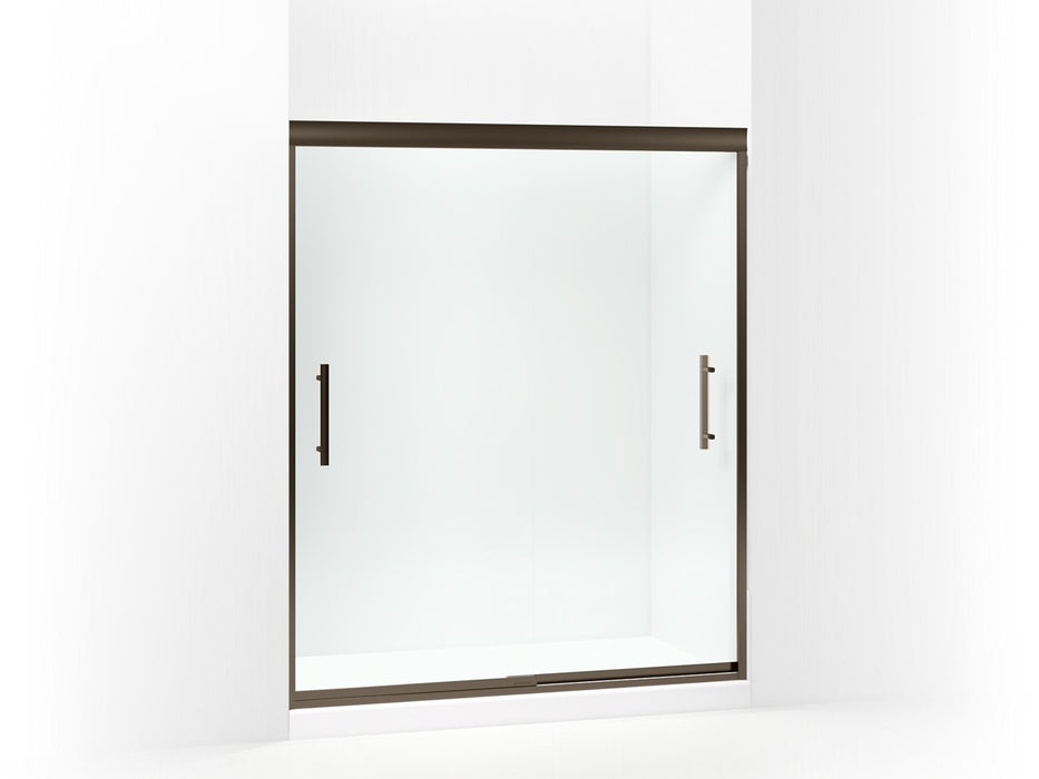 Sterling Finesse Peak Frameless sliding shower door 56-5/8"–59-5/8" W x 70-1/16" H - Deep Bronze