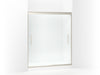 Sterling Finesse Peak Frameless sliding shower door 56-5/8"–59-5/8" W x 70-1/16" H - Nickel