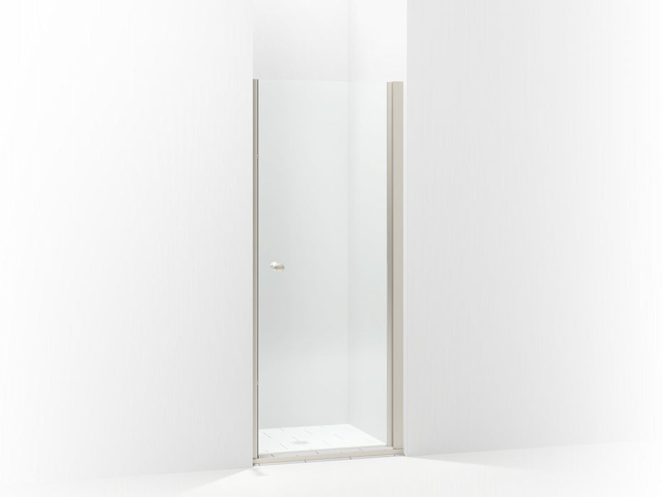Sterling Finesse Headerless frameless pivot shower door 30" max opening x 67" H - Nickel