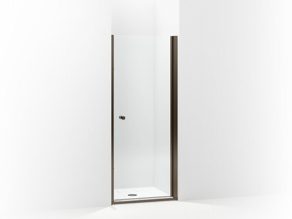 Sterling Finesse Headerless frameless pivot shower door 33" max opening x 67" H - Deep Bronze