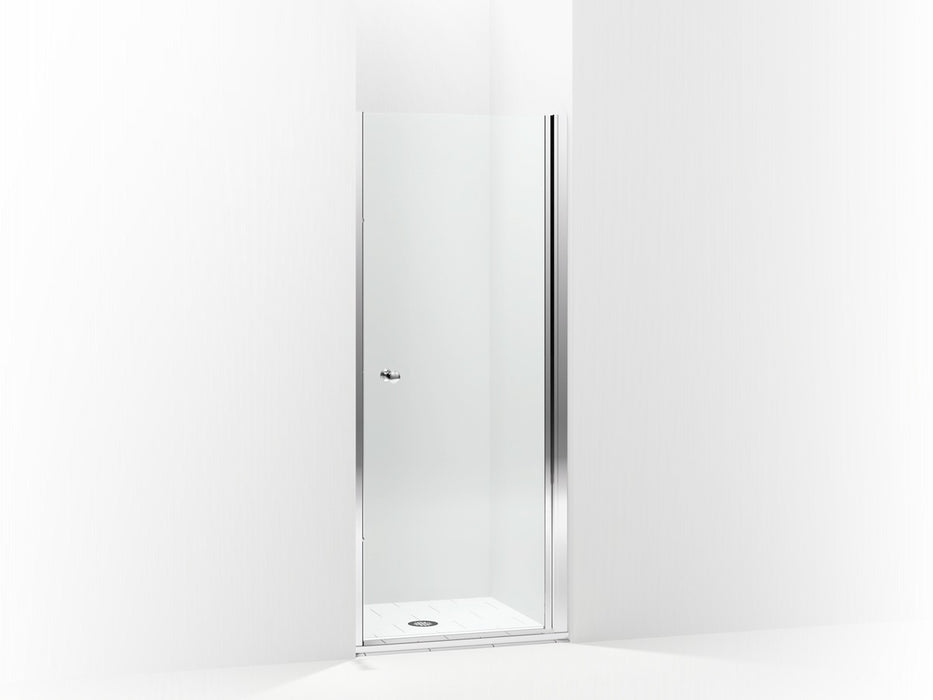 Sterling Finesse Headerless frameless pivot shower door 33" max opening x 67" H - Silver
