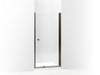 Sterling Finesse Headerless frameless pivot shower door 36" max opening x 67" H - Deep Bronze