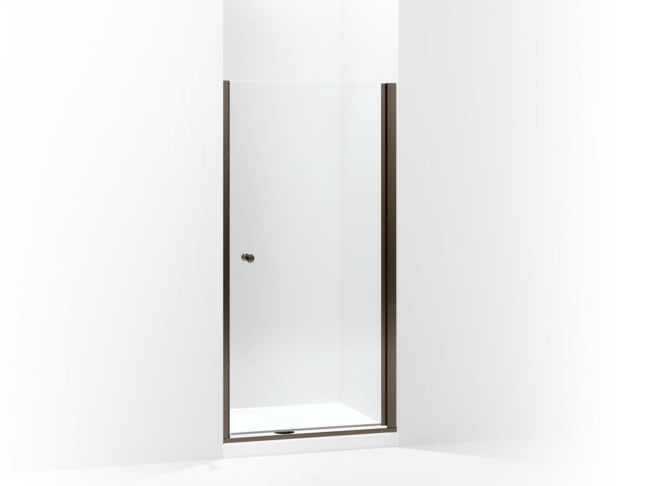 Sterling Finesse Headerless frameless pivot shower door 36" max opening x 67" H - Deep Bronze