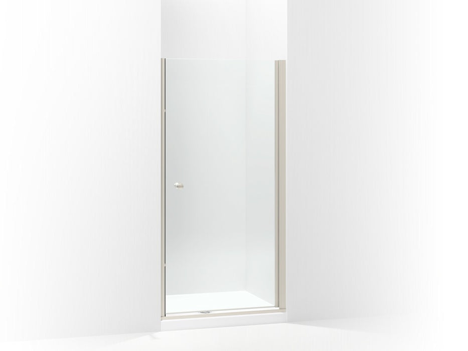 Sterling Finesse Headerless frameless pivot shower door 36" max opening x 67" H - Nickel