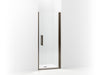Sterling Finesse Peak Headerless frameless pivot shower door 30" max opening x 67" H - Deep Bronze