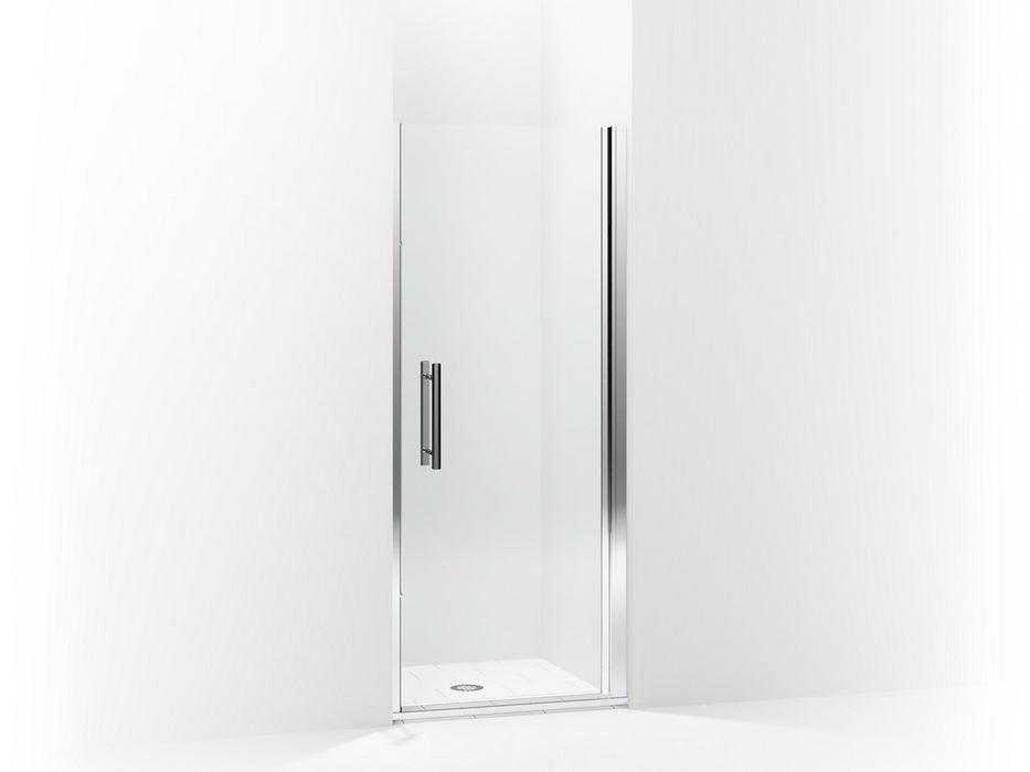 Sterling Finesse Peak Headerless frameless pivot shower door 31-1/2" max opening x 67" H - Silver