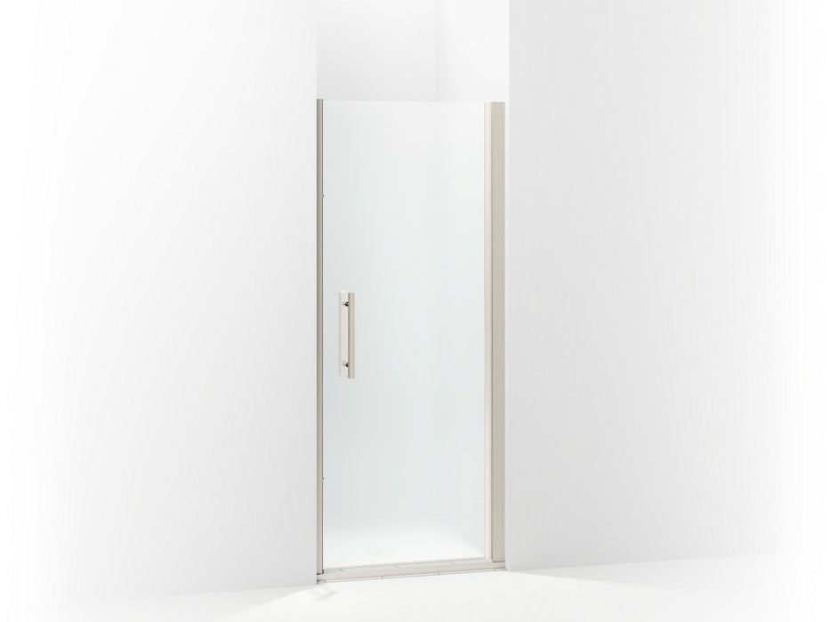 Sterling Finesse Peak Headerless frameless pivot shower door 33" max opening x 67" H - Nickel