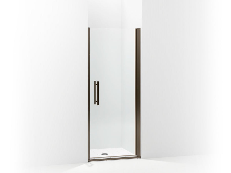 Sterling Finesse Peak Headerless frameless pivot shower door 34-1/2" max opening x 67" H - Deep Bronze