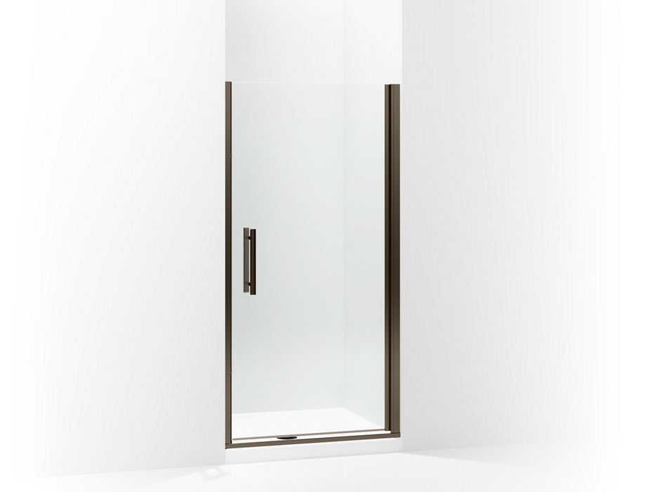 Sterling Finesse Peak Headerless frameless pivot shower door 36" max opening x 67" H - Deep Bronze