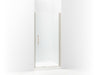 Sterling Finesse Peak Headerless frameless pivot shower door 39" max opening x 67" H - Nickel