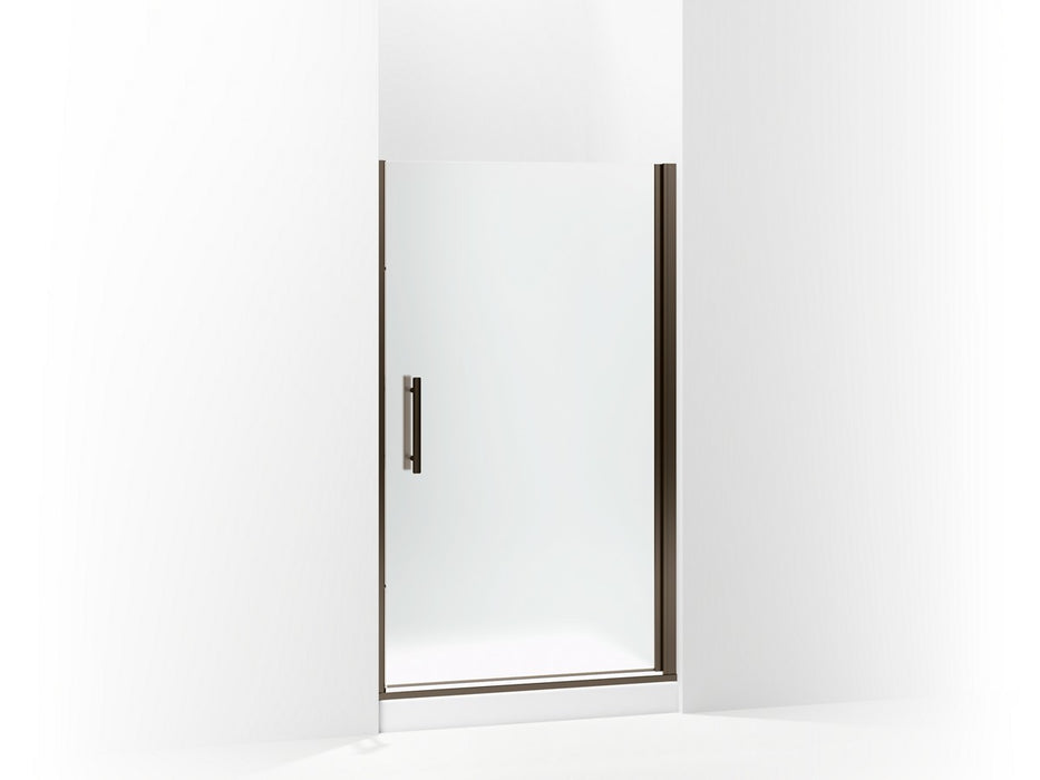 Sterling Finesse Peak Headerless frameless pivot shower door 42" max opening x 67" H - Deep Bronze