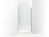 Sterling Finesse Peak Headerless frameless pivot shower door 42" max opening x 67" H - Nickel