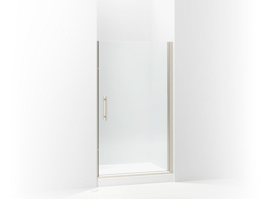 Sterling Finesse Peak Headerless frameless pivot shower door 42" max opening x 67" H - Nickel