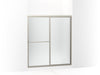 Sterling Deluxe 65-1/2" H sliding shower door with 1/8"-thick glass - Nickel