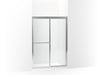 Sterling Deluxe 65-1/2" H sliding shower door with 1/8"-thick glass - Silver