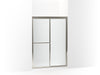 Sterling Deluxe 65-1/2" H sliding shower door with 1/8"-thick glass - Nickel