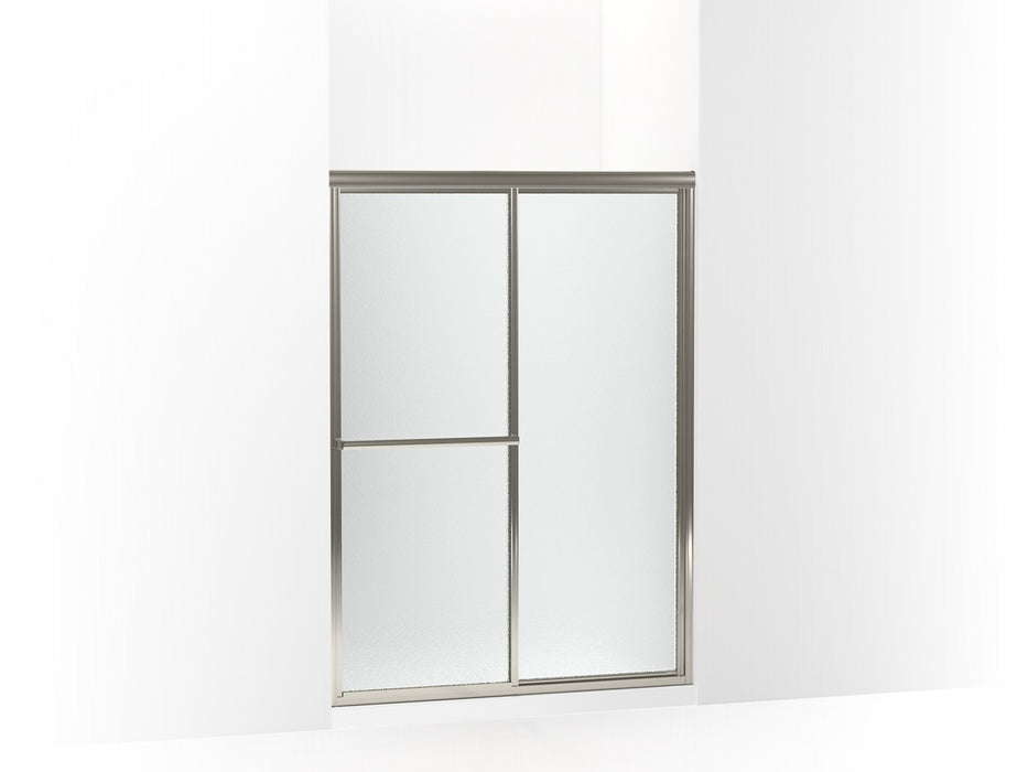 Sterling Deluxe 65-1/2" H sliding shower door with 1/8"-thick glass - Nickel