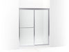 Sterling Deluxe 70" H sliding shower door with 1/8"-thick glass - Silver