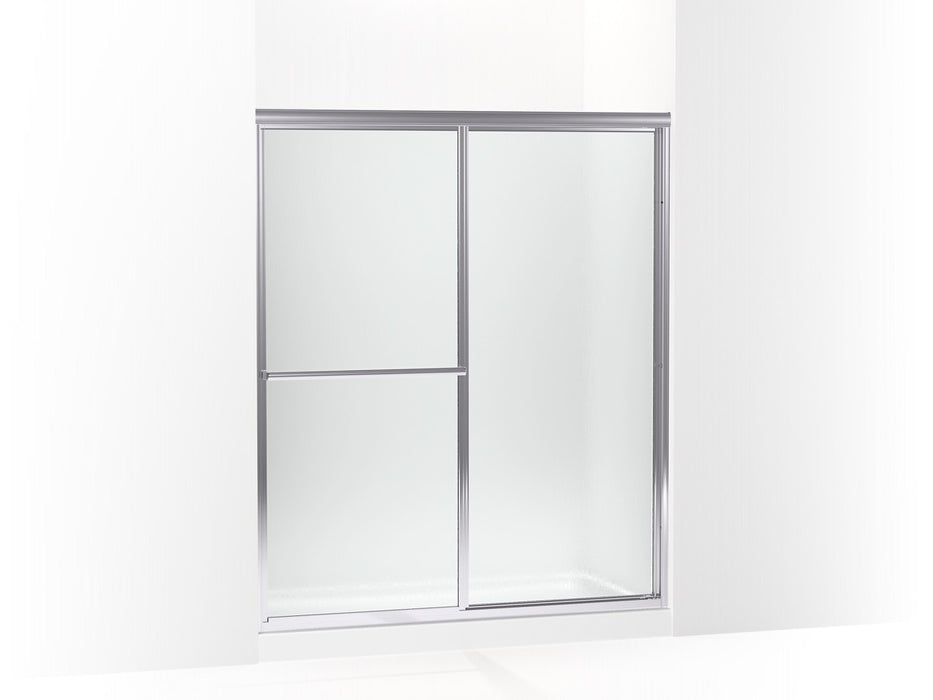 Sterling Deluxe 70" H sliding shower door with 1/8"-thick glass - Silver