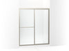 Sterling Deluxe Framed sliding shower door, 70" H x 54-3/8 – 59-3/8" W, with 1/8" thick Clear glass - Nickel